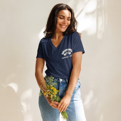 Druid Ukes Summer 2025 V-neck T-shirt: “Louder You Sing”